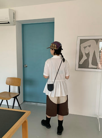 Haen Color Matching Bermuda Cotton Pants